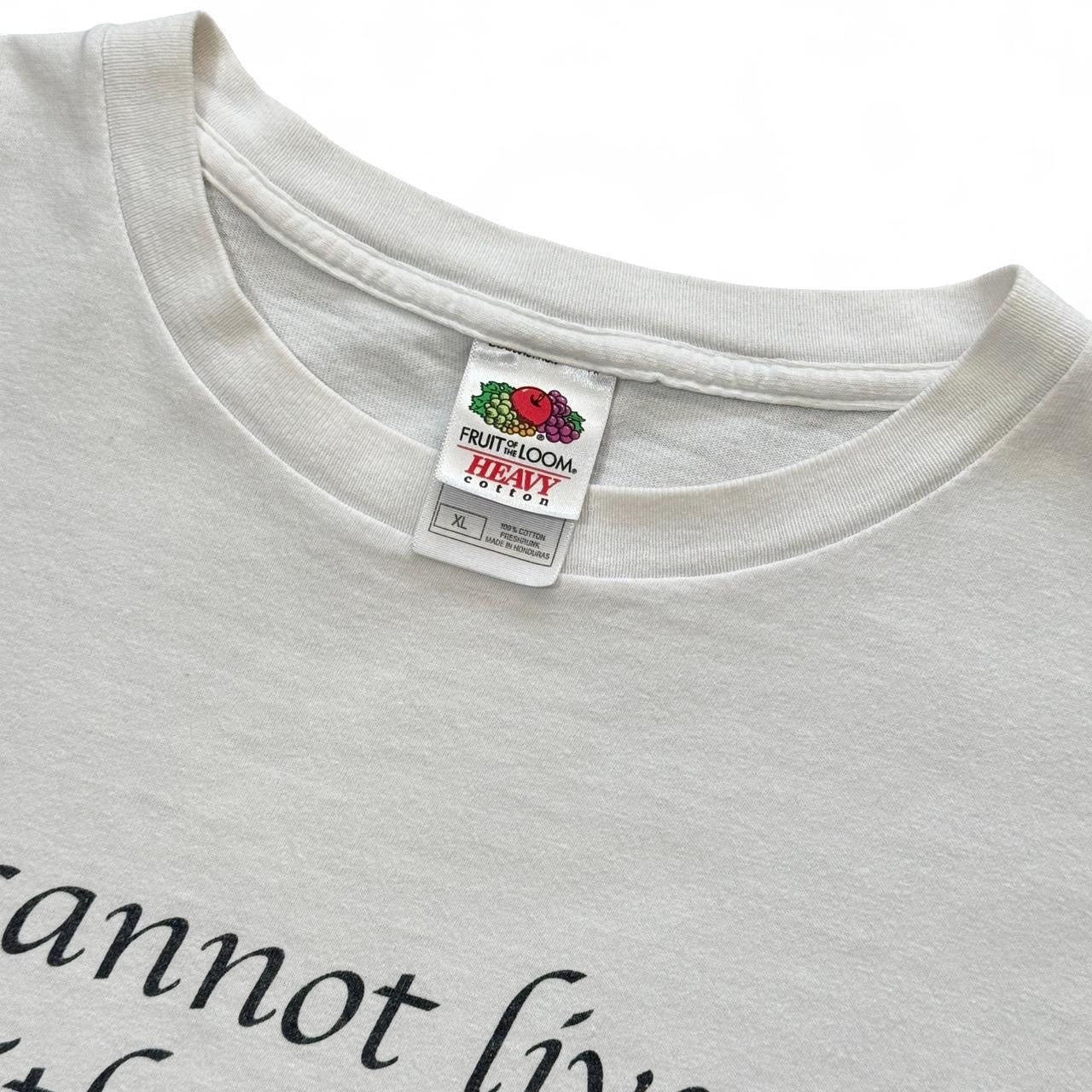 Y2K Library of Congress Thomas Jefferson Quote “I Cannot Live Without Books” Tee
