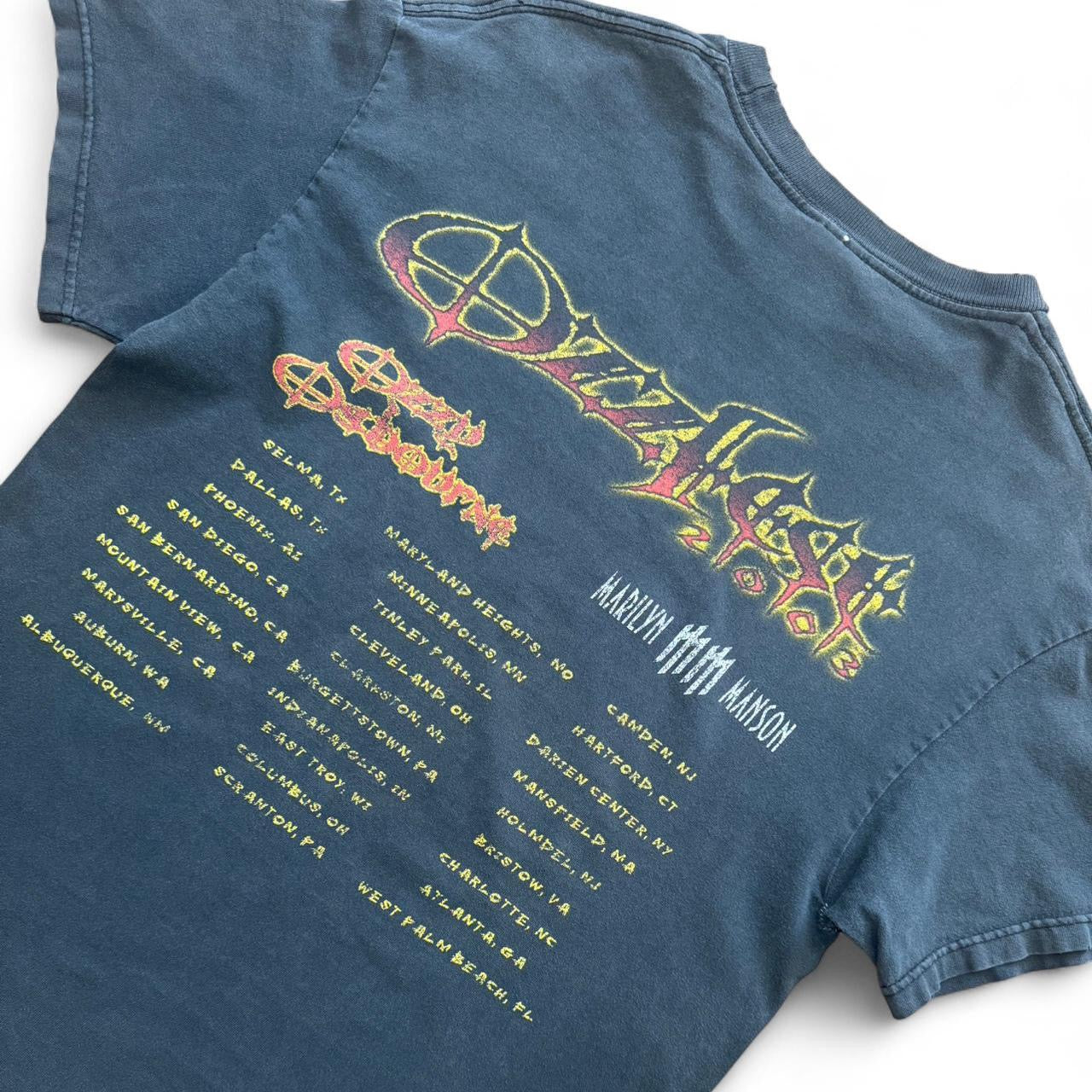 Vintage 2003 Ozzfest Ozzy Osbourne Marilyn Manson Rare Concert Tour Merch T-shirt