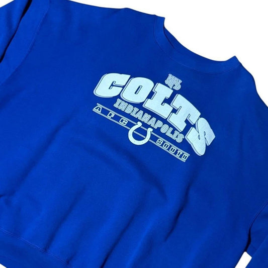 90s NFL Indianapolis Colts Football AFC South Graphic Crewneck Sweater