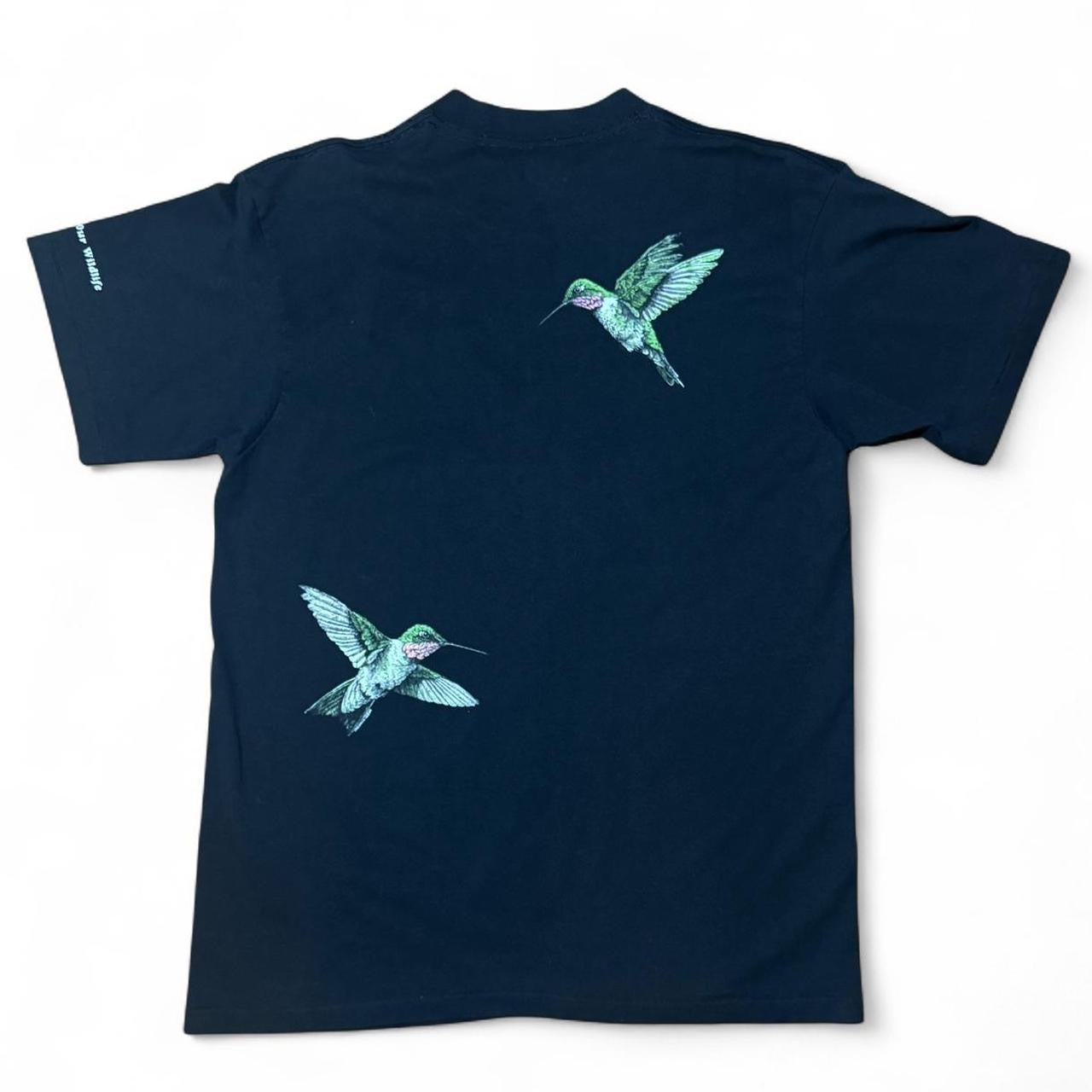 90s Hummingbird Flowers Graphic Nature Tee