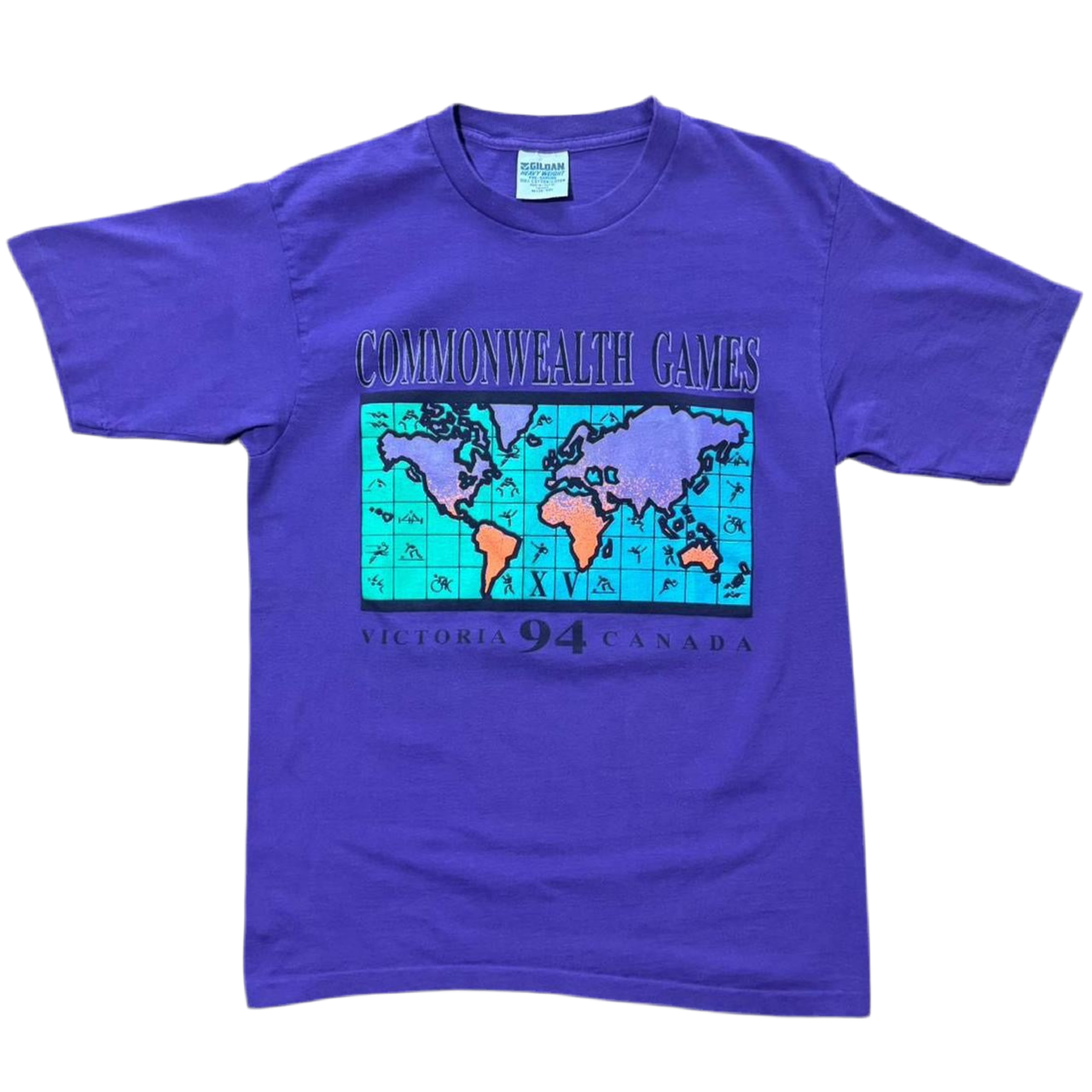 1994 Victoria BC Commonwealth Games World Map Tee