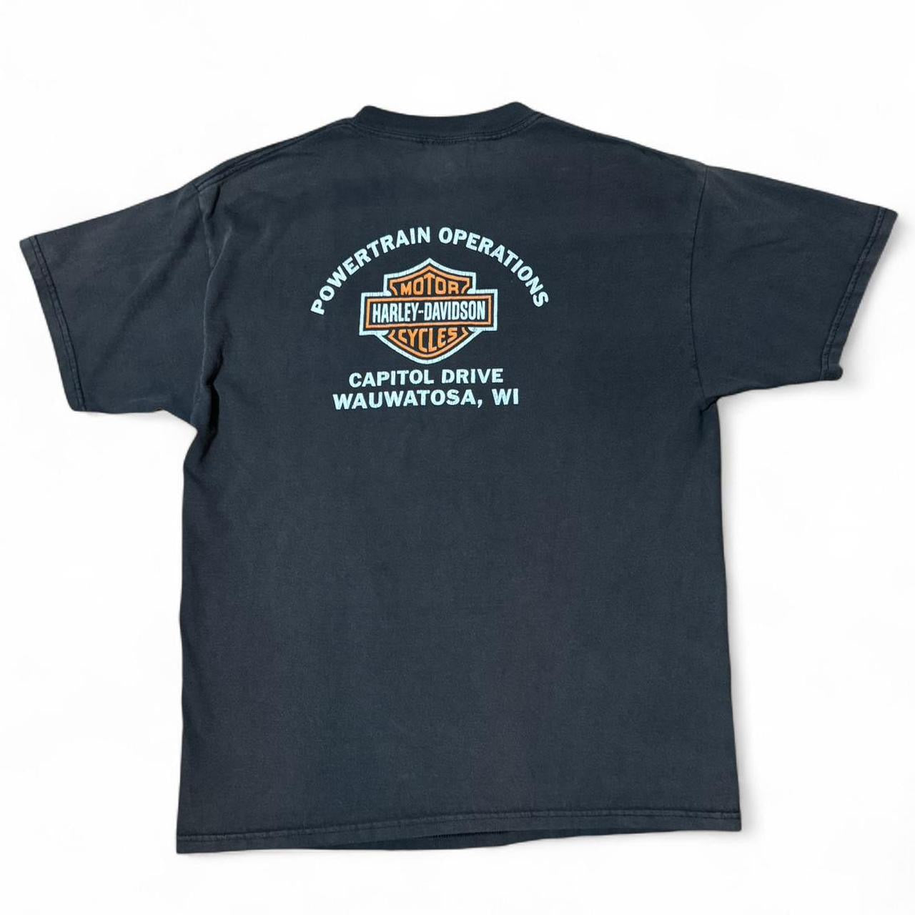 90s Faded Harley Davidson Snake Wisconsin Biker Tee