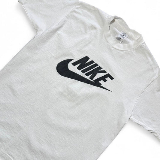 90s Nike Check Spellout Logo Missewn Error Graphic T-shirt