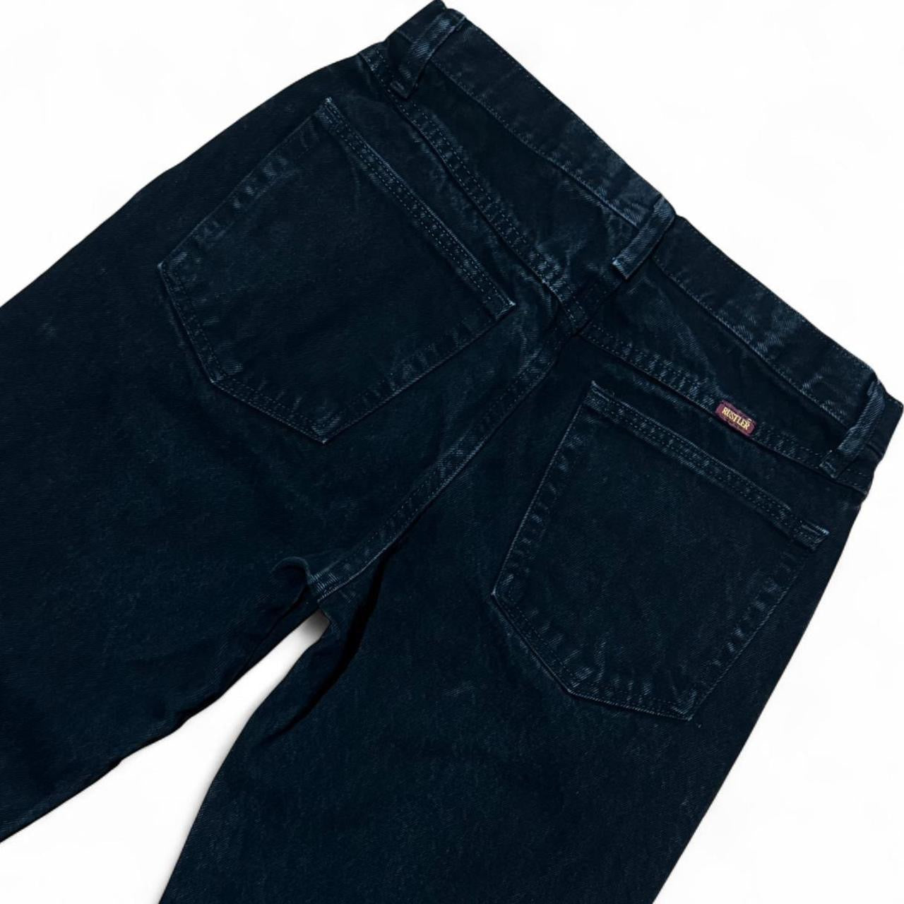 90s Black Rustler Denim Straight Leg Jeans