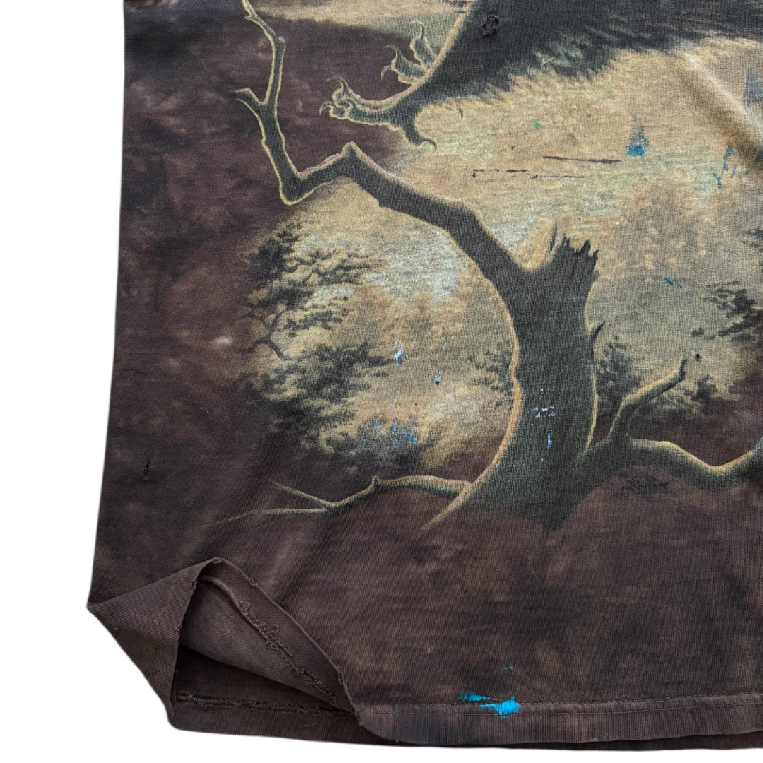 Distressed/Tattered Brown Bird Tee