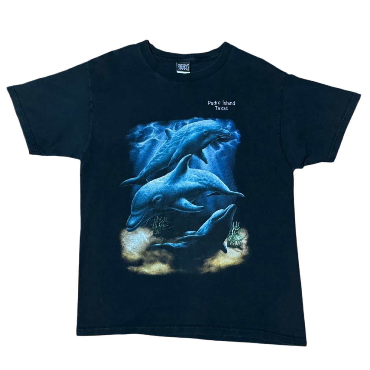 90s Padre Island Texas Dolphins Ocean Nature Tee