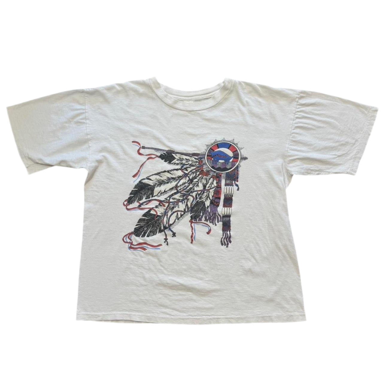 90s Aboriginal Dreamcatcher Feather Graphic Tee