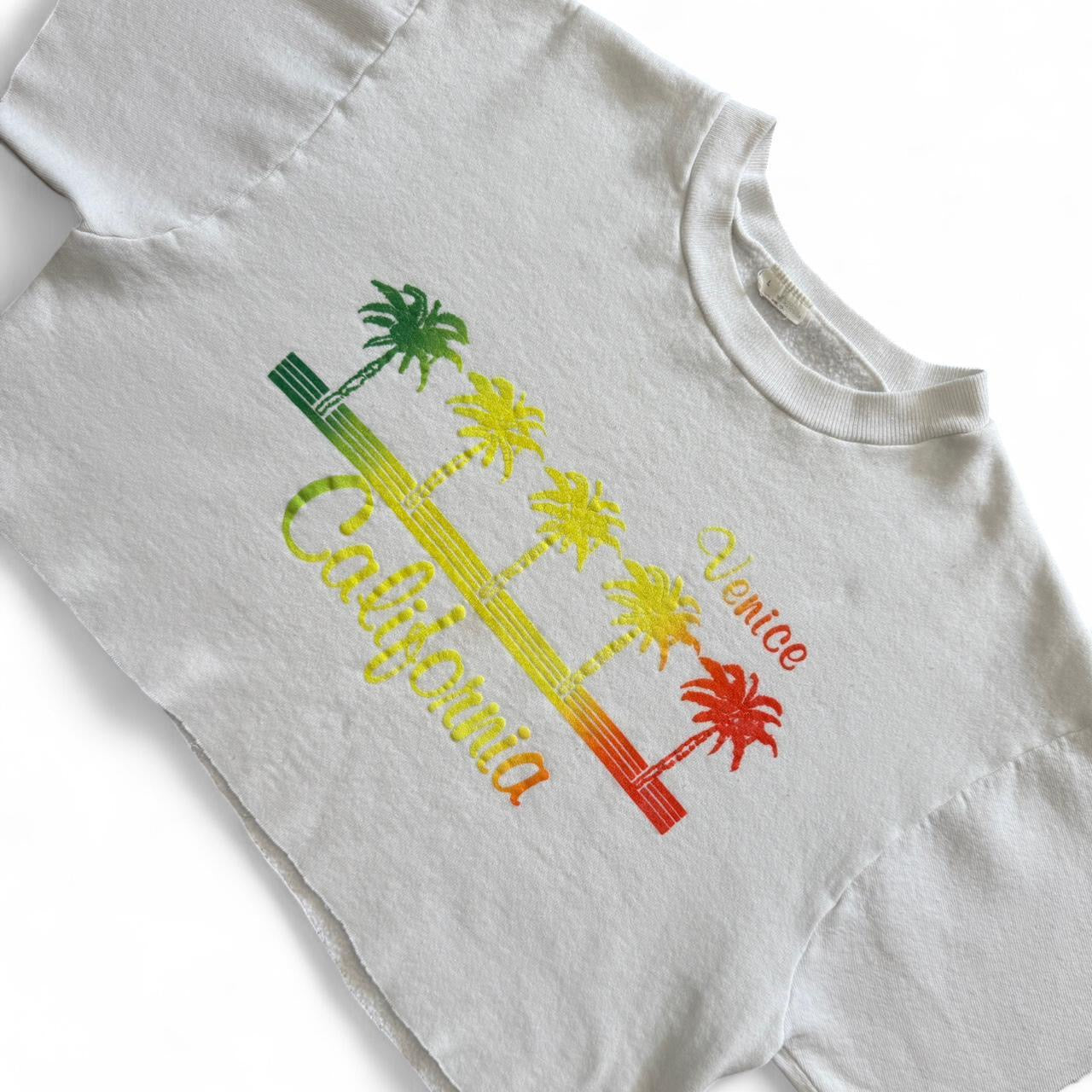 80s Venice Beach California Cropped Crew