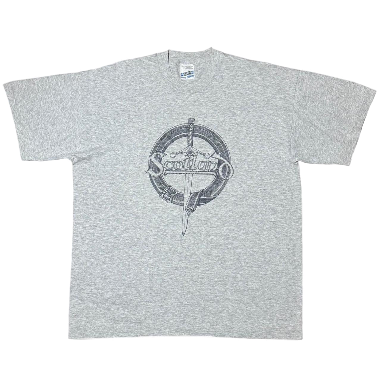 90s Grey Scotland Emblem Graphic Tee
