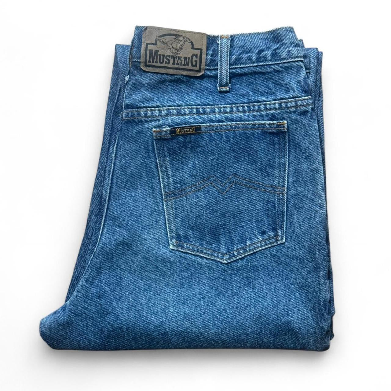 Vintage 90s Mustang Blue Wash Straight Leg Denim Jeans