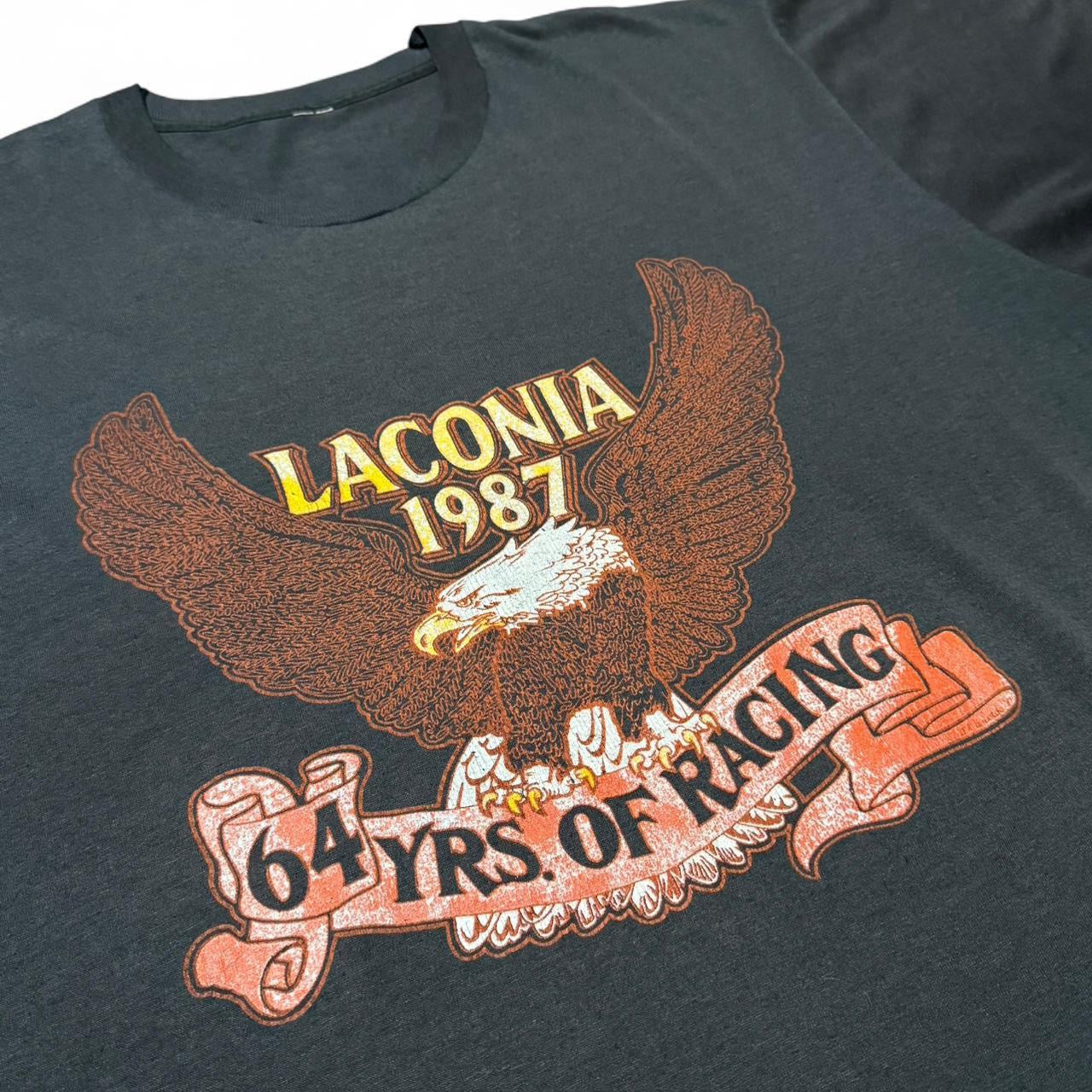 1987 Laconia Motorcycle Rally 64 Year Anniversary Biker T-Shirt