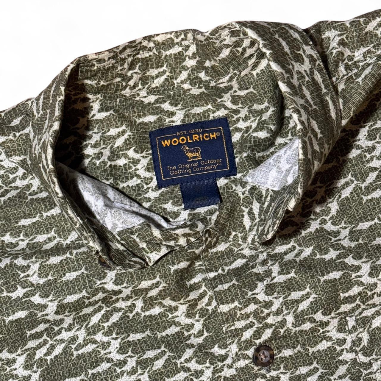 Woolrich Camo Print Button Up