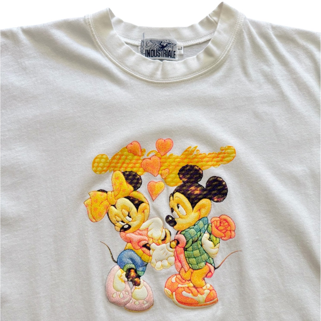 90s Puff Print Mickey & Minnie Tee