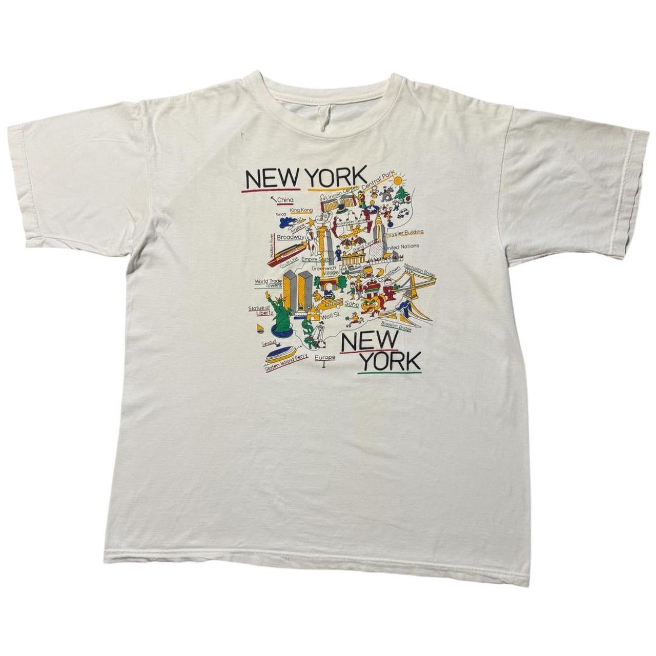 90s New York Cartoon Trade Centre Graphic Tee