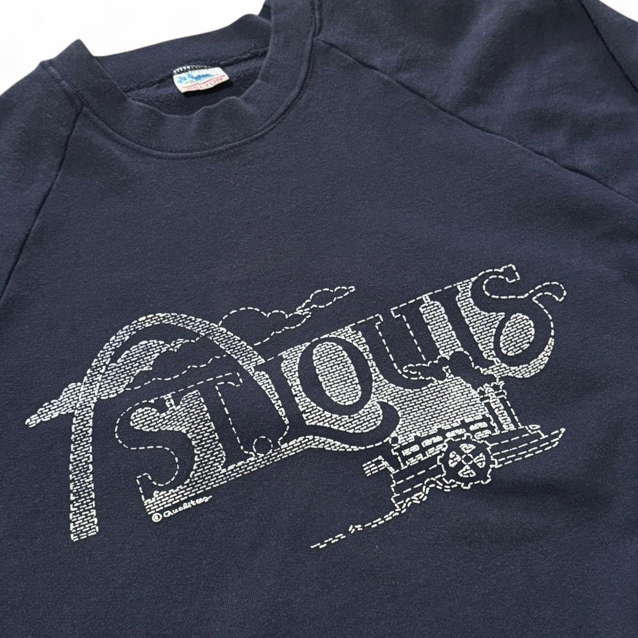 70s St Louis Faded Navy Crewneck