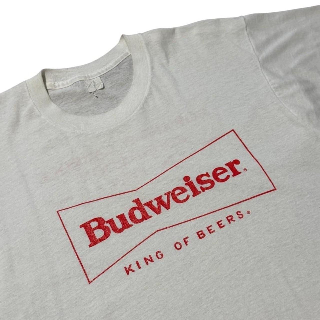 80s Budweiser King of Beers Logo Promo USA Single Stitch Sponsor T-shirt
