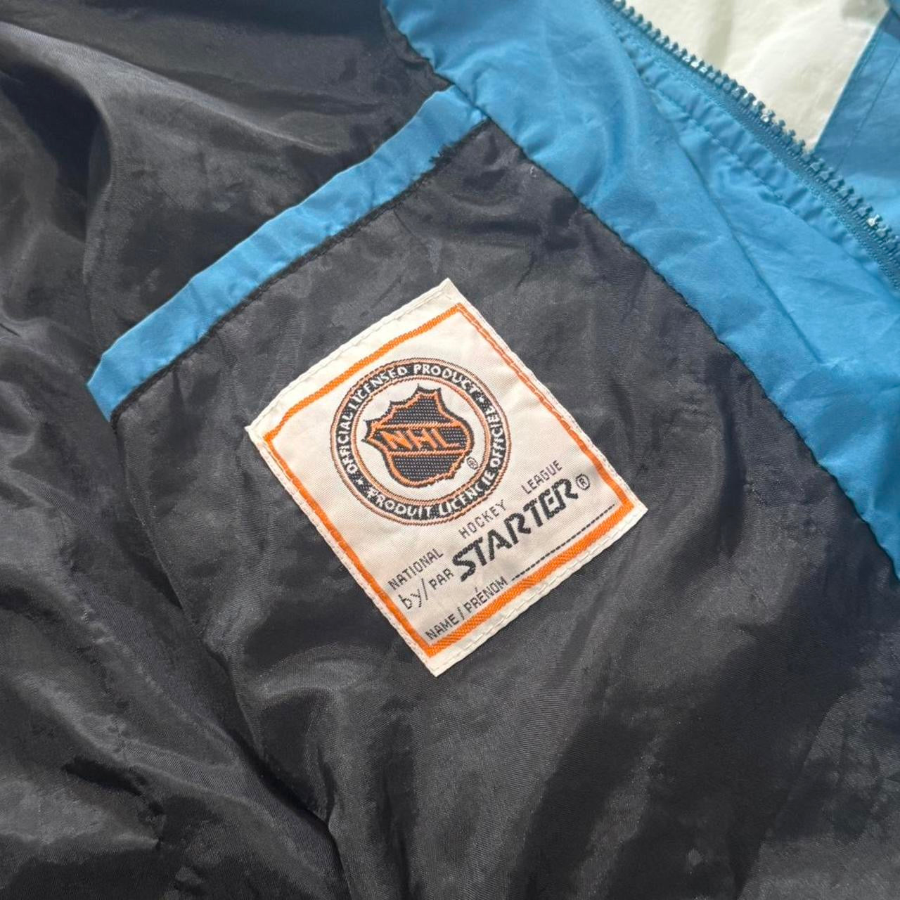 90s NHL Starter San Jose Sharks Hockey Zip Up Windbreaker