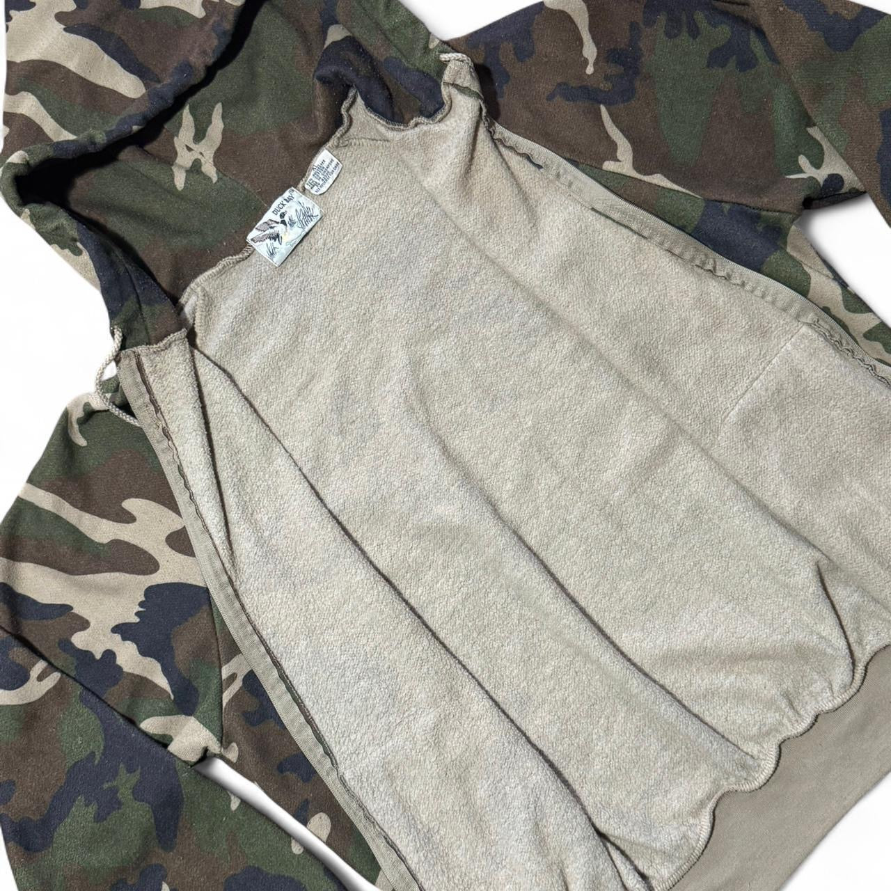 90s Camouflage Hunting Zip Up Hoodie Sweater