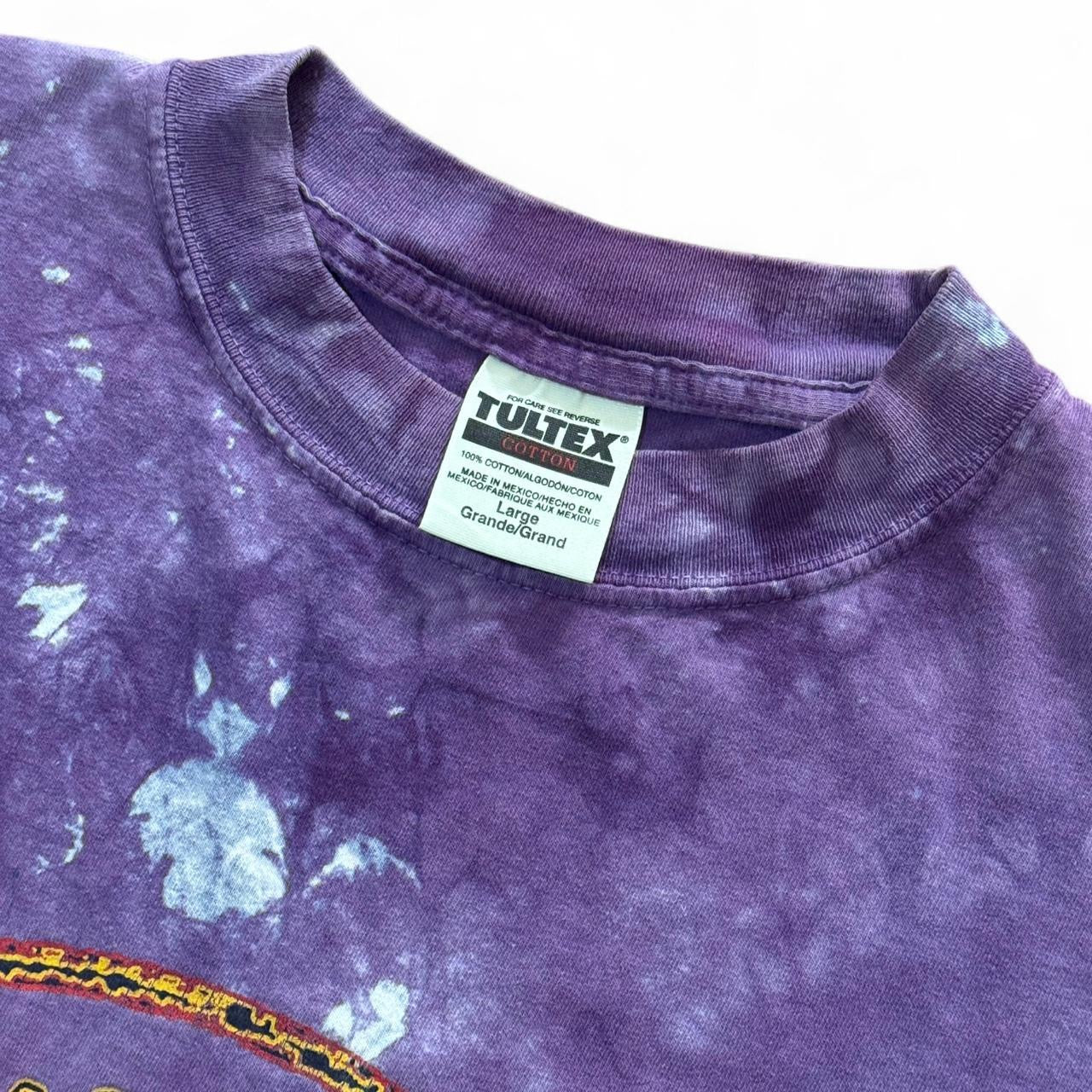 90s Tie-dyed Purple Jesus Fish Religious God T