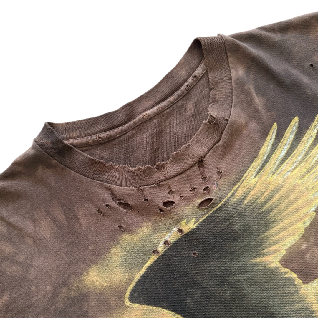 Distressed/Tattered Brown Bird Tee