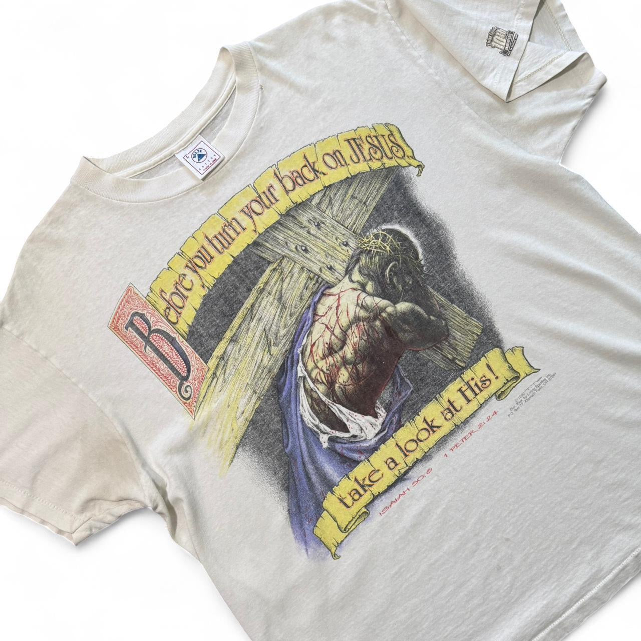 1993 Distressed Living Epistles Before You Turn Your Back On Jesus Tee