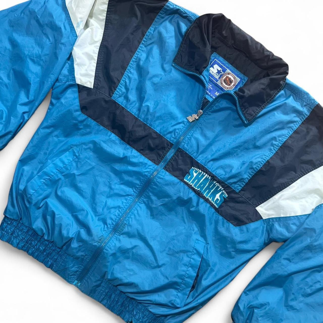 90s NHL Starter San Jose Sharks Hockey Zip Up Windbreaker
