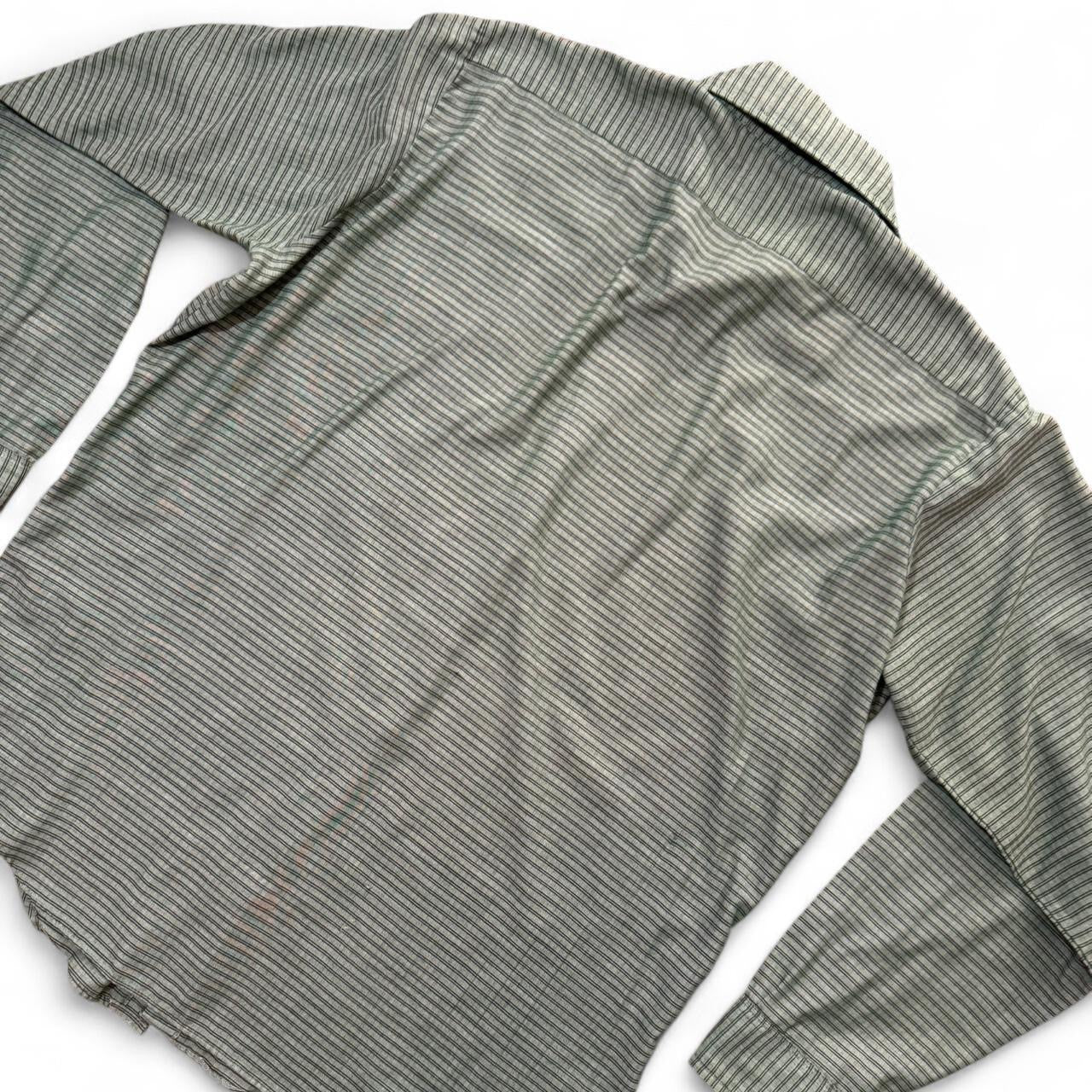70s Sears Sport Life Lightweight Green Plaid Button Up