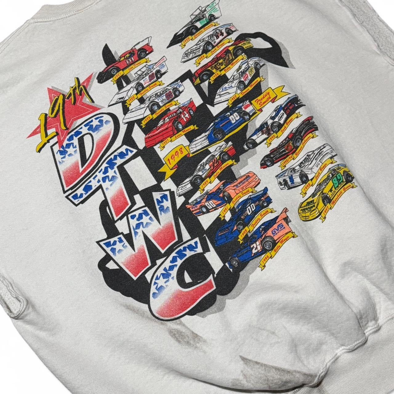 90s Dirt Track World Championship Racing Cutoff Sweatshirt