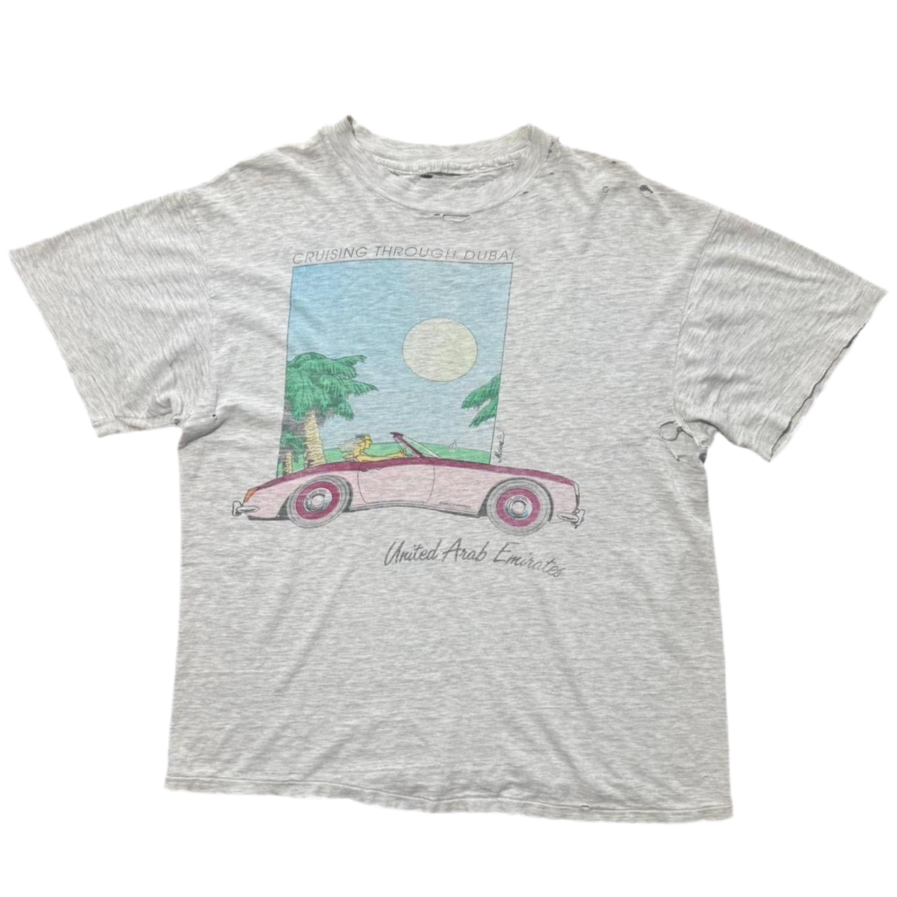 90s ‘Cruising Through Dubai’ United Arab Emirates Thrashed Tee