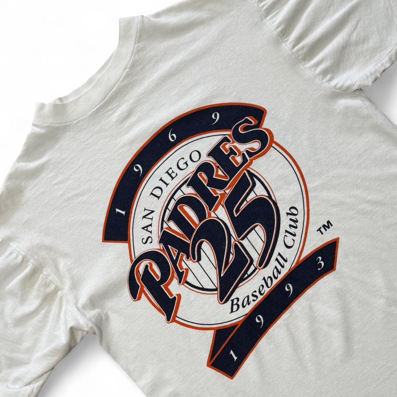 1993 San Diego Padres 25th Anniversary Baseball MLB TV News Station Graphic T