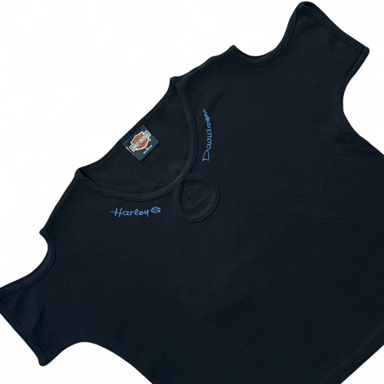 Harley Davidson Daytona Florida Embroidered Cold Shoulder Cut Out Top