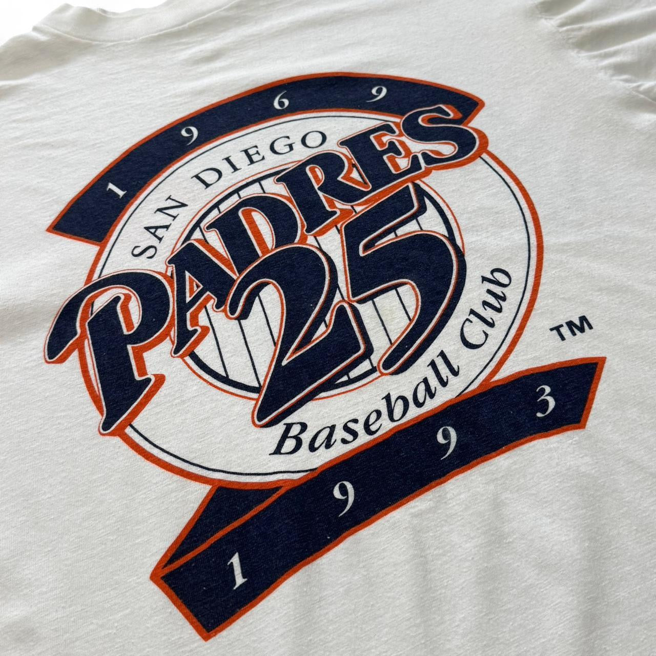 1993 San Diego Padres 25th Anniversary Baseball MLB TV News Station Graphic T