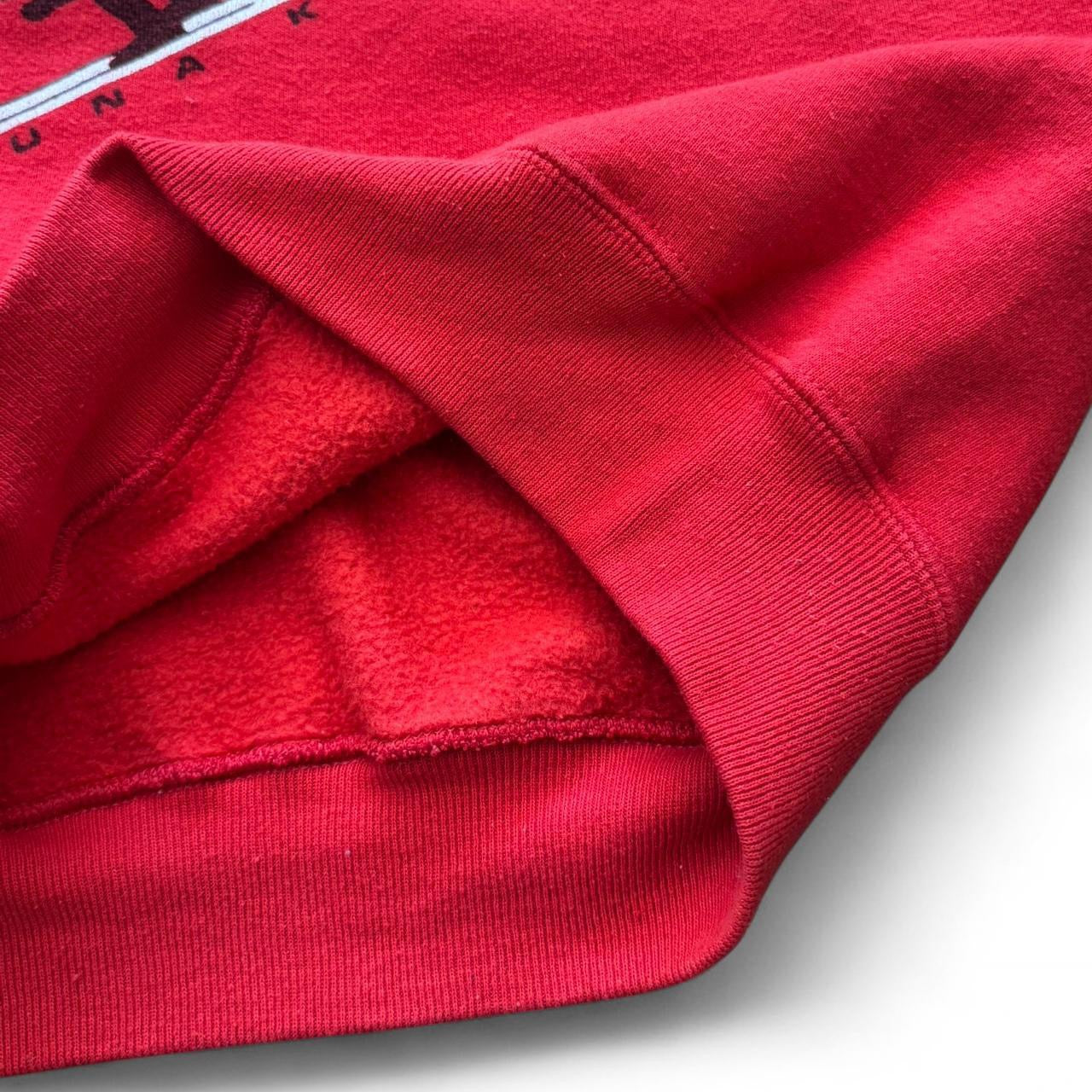 80s Ski a Volcano Red Crewneck Sweater