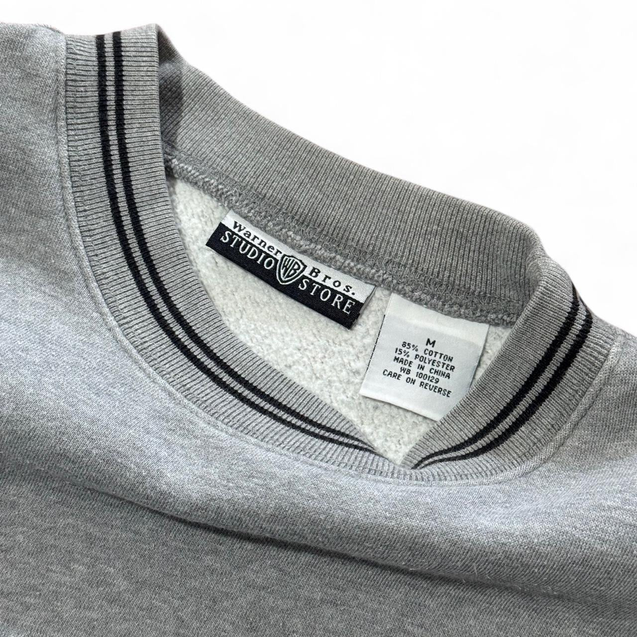 90s Grey Warner Bros. Sport Embroidered Crewneck