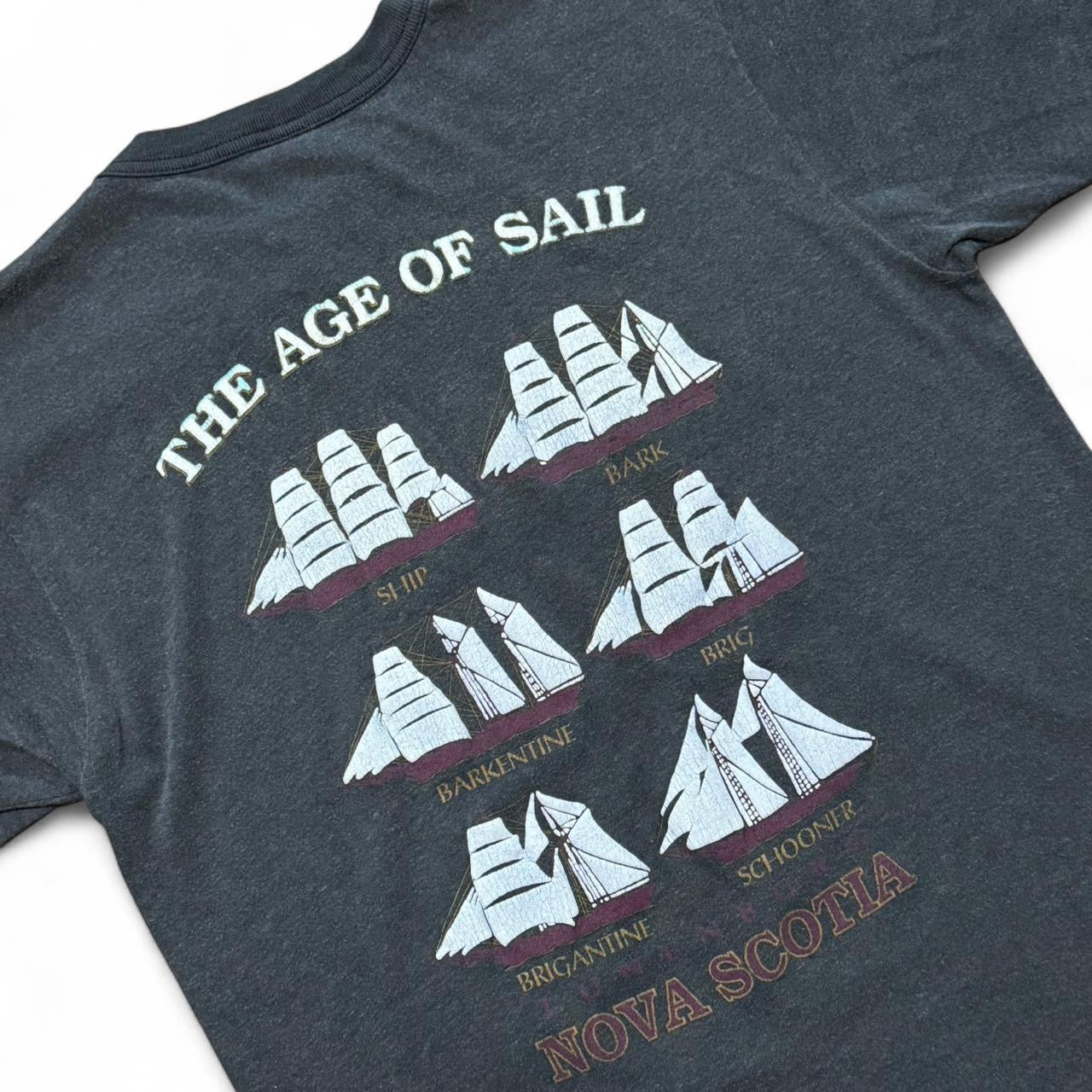 80s Nova Scotia Puff Print Sailing Tee