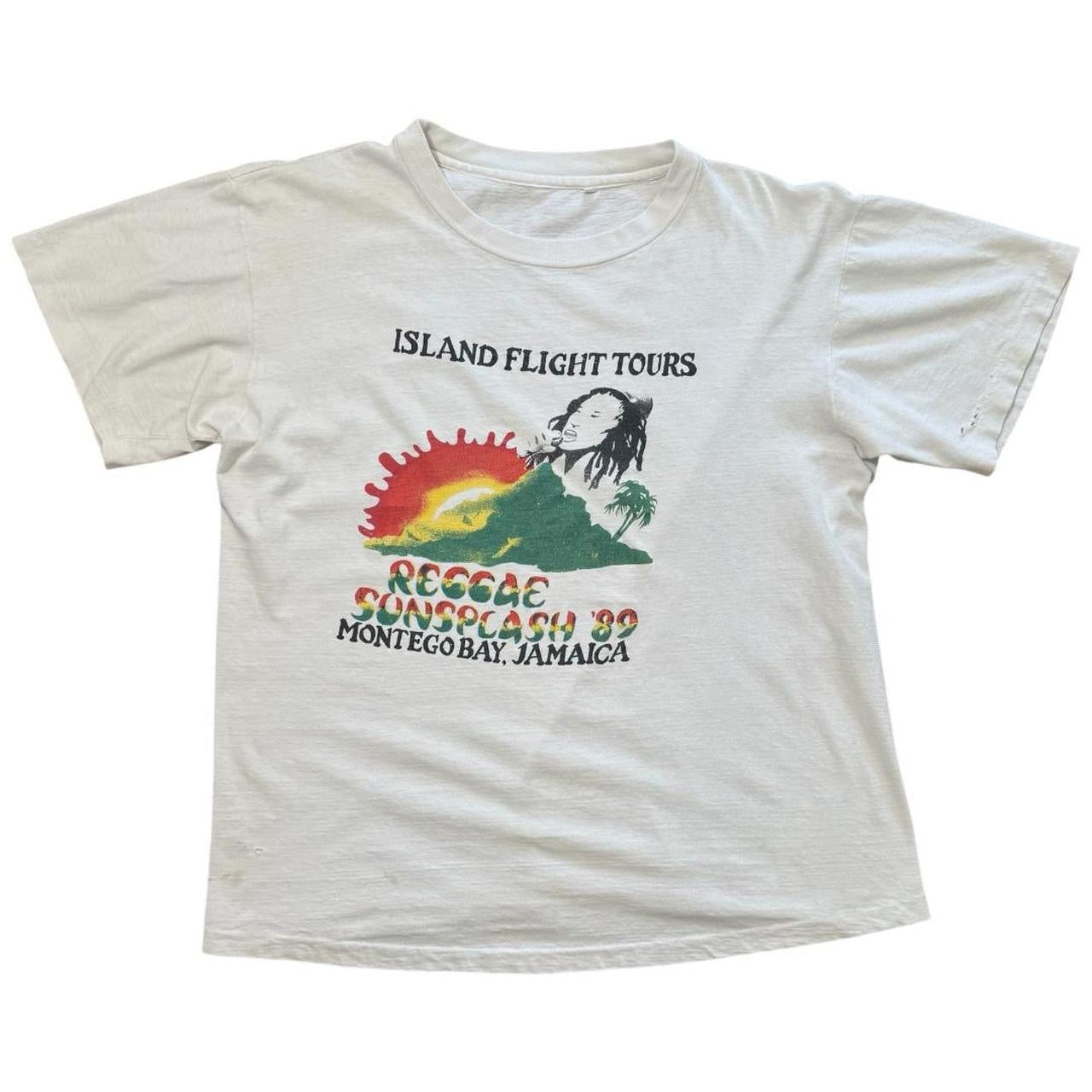 1989 Island Flight Tours Reggae Sunsplash Jamaica Tee
