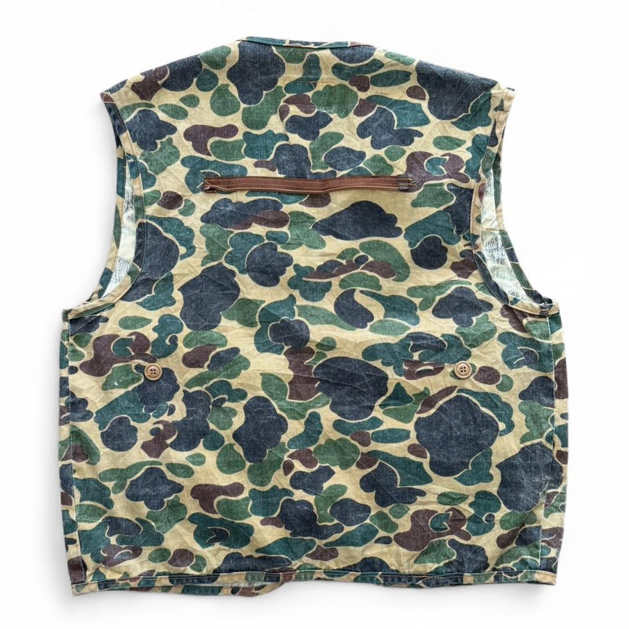 80s Camouflage American Field Lightweight Zip Up Hunting Vest