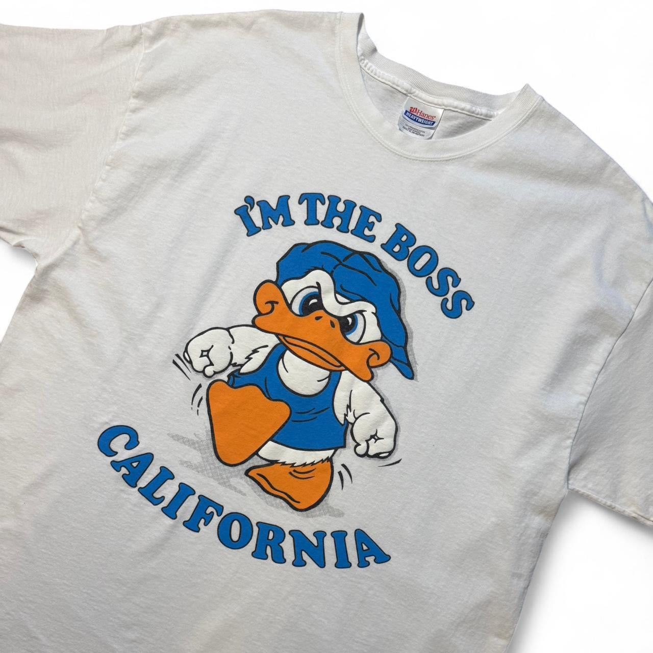 Puff Print I’m The Boss Duck Tee
