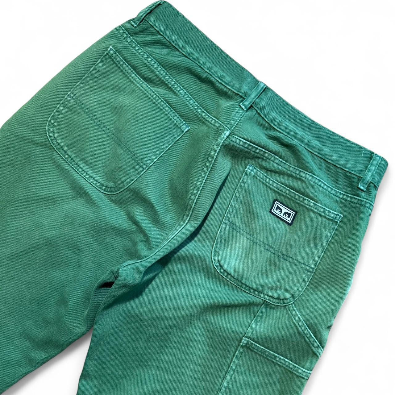 Faded Green Hardwork Obey Carpenter Pants