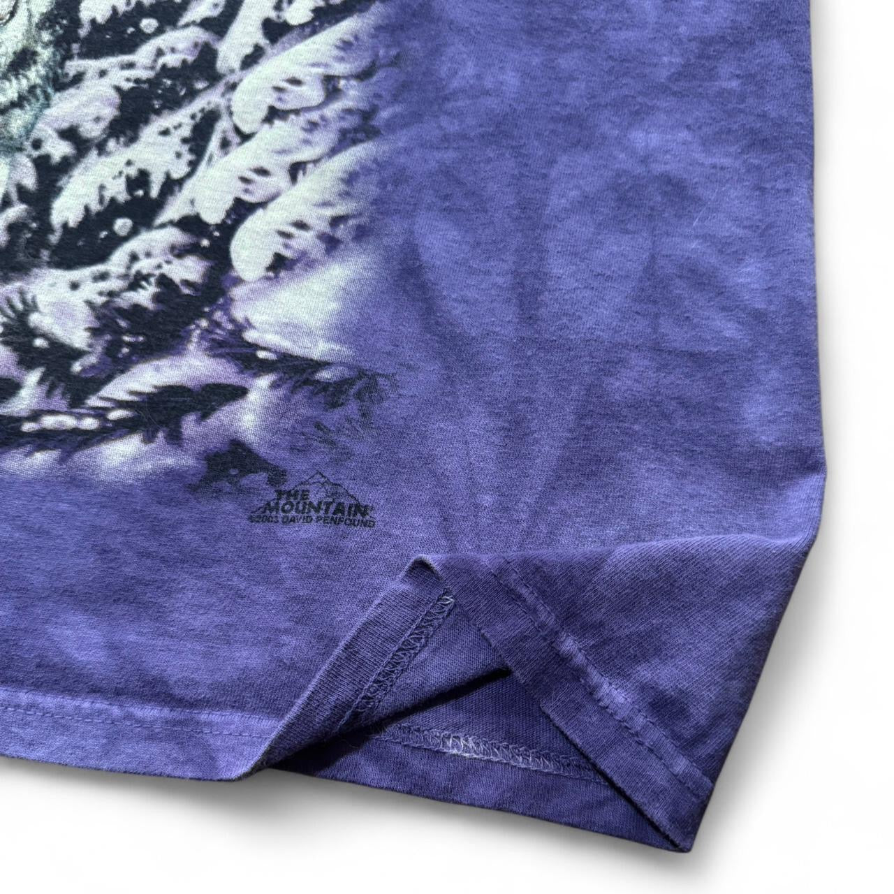 The Mountain Purple Tie-Dye Wolf Tee