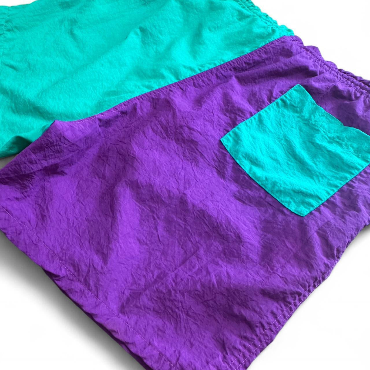 90s Two Tone Bugle Boy Swim Trunks