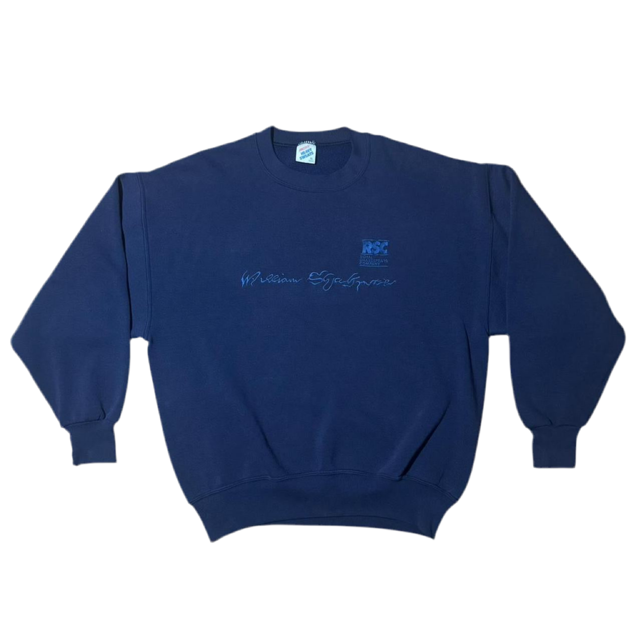90s RSC William Shakespeare Navy Blue Embroidered Crew