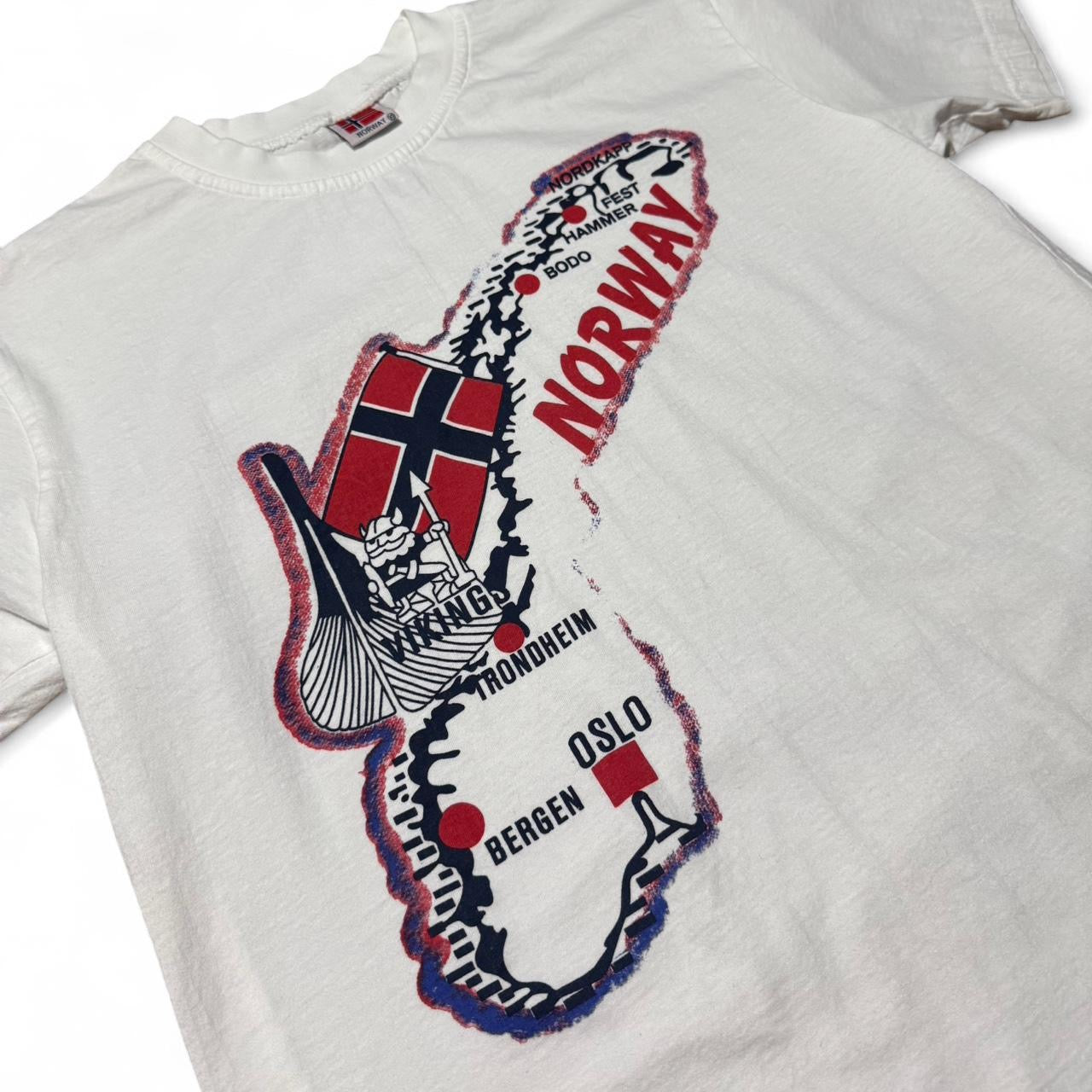 90s Norway Map Tourism Tee