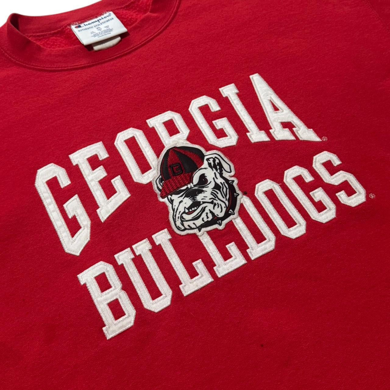 90s Red Champion Georgia Bulldogs Football NCAA Crewneck