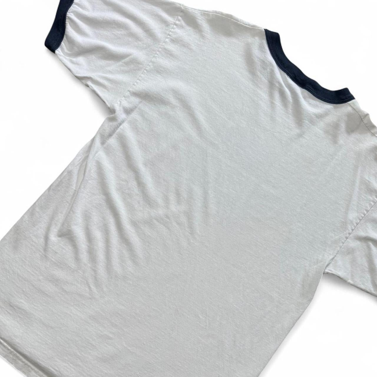 90s Bob Ross Happy Trees White/Navy Ringer