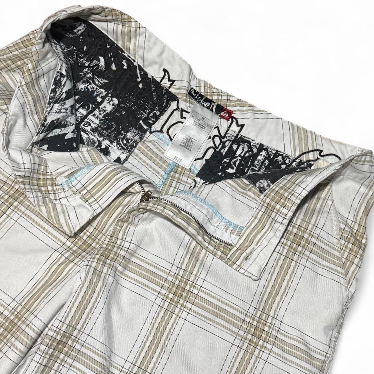 Quiksilver Y2K Plaid Skater Surf Board Shorts
