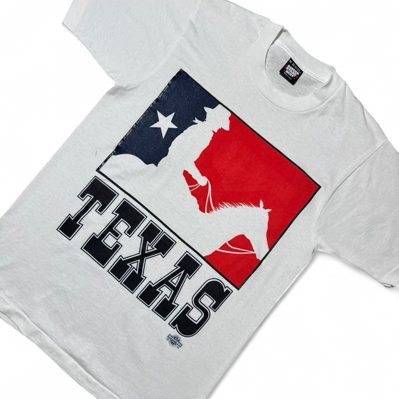 1992 Texas Flag Cowboy Western Souvenir Single Stitch Tee