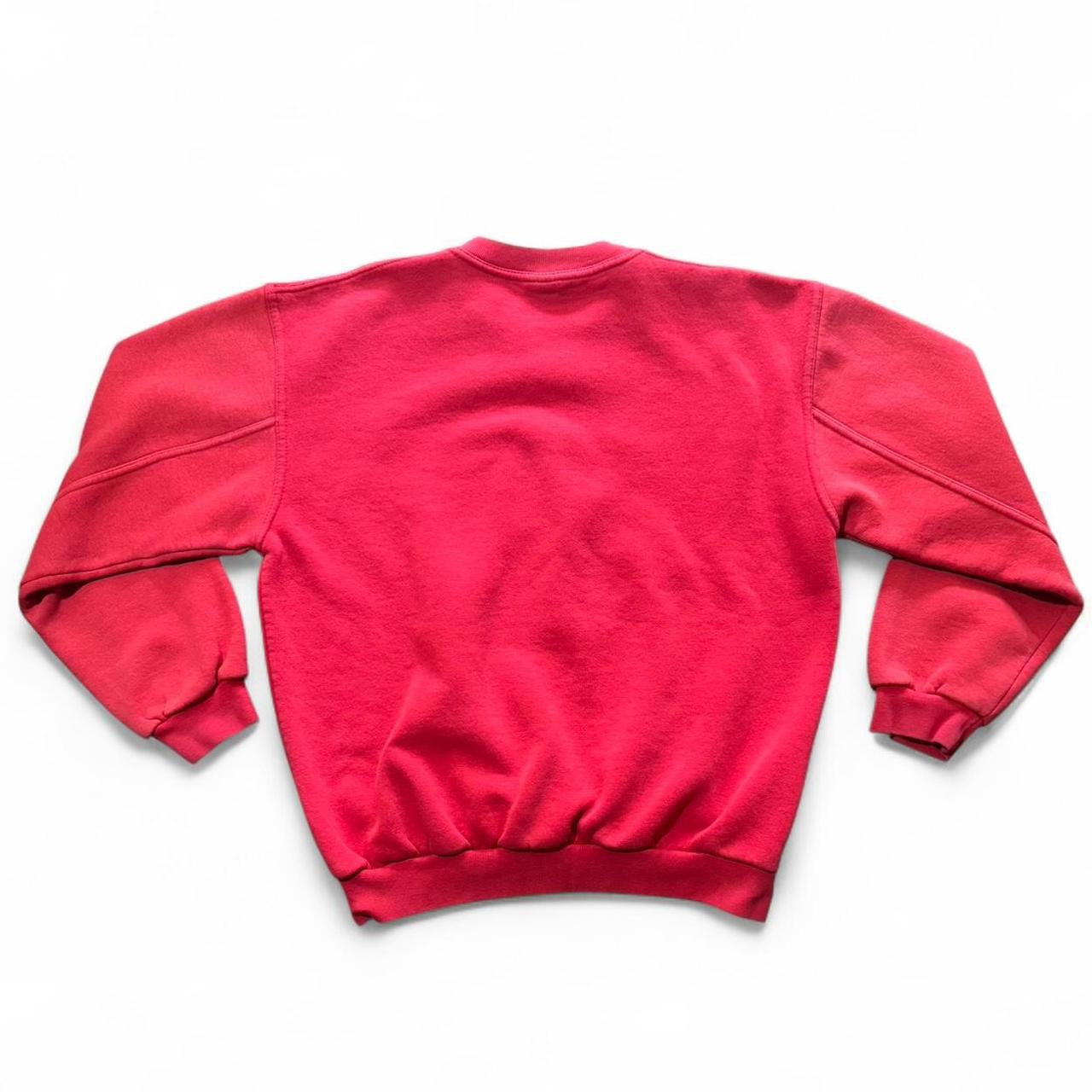 90s Gap Red Mock Neck Collar Embroidered Spellout Logo Crewneck