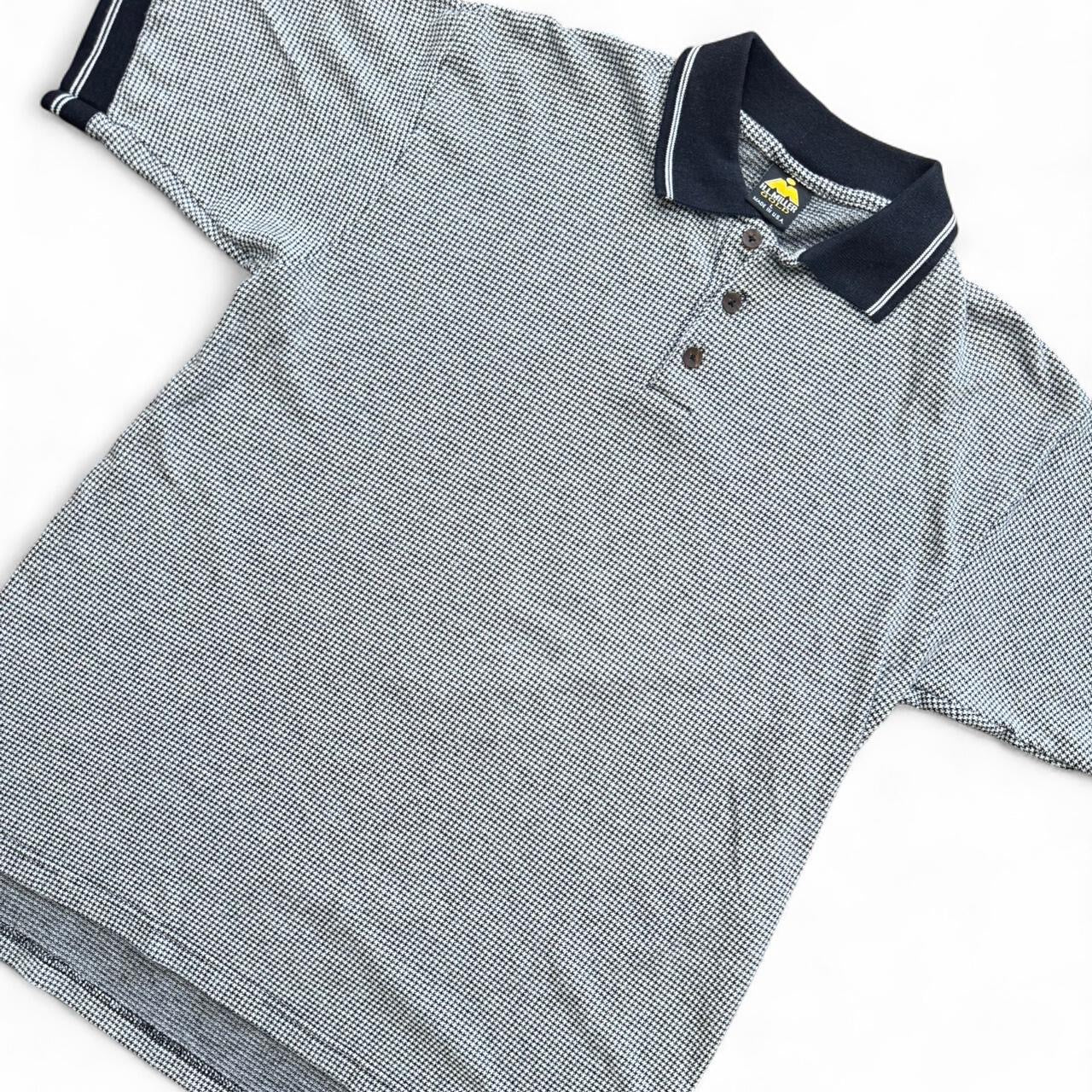 90s Houndstooth Polo Shirt