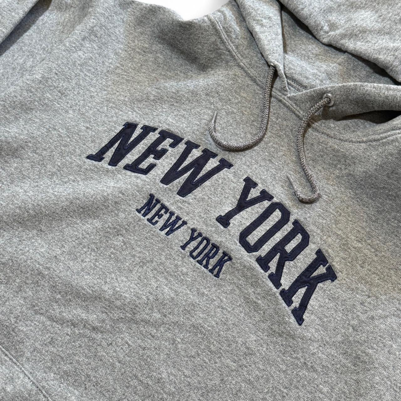Heather Grey New York Embroidered Hoodie